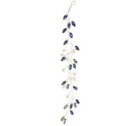 STOBAZA Bandeau de Mariée en Cristaux et Perles Bleu, Accessoire Cheveux Léger et Confortable pour Femmes, Anniversaire et Retour Chez Soi
