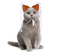 STOBAZA Bandeau pour Animaux de Compagnie en Non-tissé Blanc, Coiffe Légère de Cuisse de Poulet, 2 Pièces, Accessoire Adorable pour Fête d'animaux