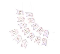 STOBAZA Banderole Joyeuse Fête des Mères Rose Guirlande à Fanions Décoration Suspendue Polyvalente pour Intérieur et Extérieur Accessoire Photo pour Célébrations Familiales