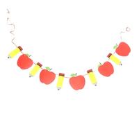 STOBAZA Bannière de Fête Scolaire 10 Pièces, Décorations Suspendues Crayon Pomme, Papier Solide Couleur Vive, pour Décoration de Salle de t Accueil de Rentrée