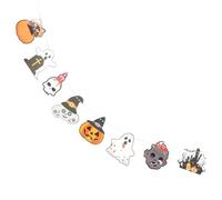 STOBAZA Bannière Halloween Décorative Papier Guirlande Festive avec Motifs Citrouille et Toile Araignée Décoration Intérieure et Extérieure pour Fête Halloween