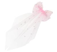 STOBAZA Barrette à Cheveux Nœud en Tulle Perles Pince Grosse Taille Rose Accessoires pour Cheveux de Mariée et Fille Mariage Coiffe Élégante pour Fêtes et Cérémonies
