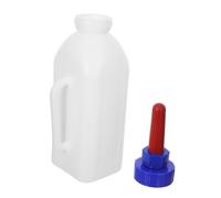 STOBAZA Biberon Délevage Silicone Naturel pour Agneaux Veaux et Chiots Tétine Souple Large Ouverture pour Nettoyage Facile Poignée Ergonomique pour Nourrissage Confortable