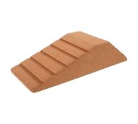 STOBAZA Bloc Trapézoïdal de Yoga en Liège Antidérapant Rainures Rampe Inclinée pour Squats et Étirements des Mollets Accessoire Léger et Solide pour Fitness Pilates et Exercices à