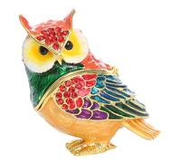 STOBAZA Boîte à Bijoux Originale Forme de Hibou et Strass Petit Rangement Décoratif pour Bijoux et Bibelots Cadeau Artistique pour Femme