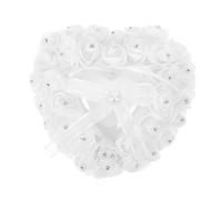 STOBAZA Boîte à Bijoux Vintage Forme de Cœur avec Fleurs Strass Porte-alliances Mariage Romantique Petite Boîte de Conservation pour Cérémonie et Souvenirs Précieux