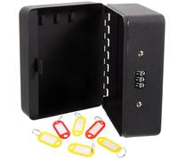STOBAZA Boîte à Code de Clés Murale en Métal Noir, Grosse Capacité | Installation Facile au Mur, Rangement Sécurisé pour Maison, Gestion Pratique de Plusieurs Clés, pour Property Managers
