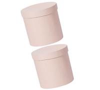 STOBAZA Boîte à Fleurs Ronde Mini 2 Pièces Couvercle Boîte de Fleur Rose pour Compositions et Bouquets Emballage Présent Floral pour Mariage et Anniversaire