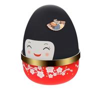 STOBAZA Boîte à Musique Poupée Japonaise Rotative Décoration de Bureau Légère et Stable Ornement Créatif pour Chambre et Salon Mécanisme Musique Intégré Rouge Rose