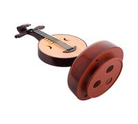 STOBAZA Boîte à Musique Rotative Vintage en Bois Forme Zhongruan, Décoration Musicale Esthétique pour Bureau, Présent Original pour Amateurs de Musique Relaxante et Déco Bois Raffinée