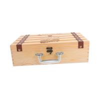 STOBAZA Boîte à Vin Premium avec Poignée Rangement Élégant pour Bouteilles de Vin pour et Style Européen Coffret Multi Usage Pin