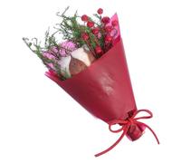 STOBAZA Boîte D’Emballage de Fleurs Séchées Artisanales Coffret Présent 1 Bouquet Décoratif sans Odeur en Carton Renforcé Écologique Fenêtre Transparente pour Anniversaire Mariage et