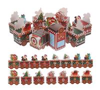 STOBAZA Boîte de Noël Forme de Train pour Calendrier de Compte à Rebours Boîte à Bonbons Vide pour Compter les Jours Décoration de Fêtes et Rangement Polyvalent