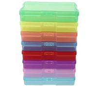 STOBAZA Boîte de Rangement pour Photos 10X15 CM Lot de 8 en Plastique Robuste pour Cartes Postales et Composants Électroniques Usage Maison