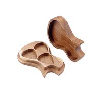 STOBAZA Boîte en Bois pour Médiators de Guitare, Porte-Pick Compact Motif Décoratif, Rangement Pratique pour Accessoires de Guitare, Étui Léger Marron Clair pour Musiciens et Voyageurs
