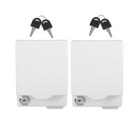 STOBAZA Boîte Étanche Blanche pour Prise Électrique et Interrupteur avec Clé, Protection Sécurité, Plastique Transparent, Design Encastré Moderne pour Salle de Bain Intérieure, Lot de 2
