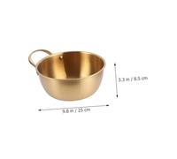 STOBAZA Bol à Ramen Coréen Acier Inoxydable avec Poignée Mini Marmite Multifonction pour Cuisson Gaz Induction et Céramique Pot pour Nouilles Instantanées Soupe et Mijoté Ustensile de