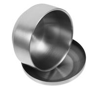 STOBAZA Bol à Savonnette de Rasage avec Couvercle en Acier Inoxydable Élégant et Facile à Tenir, pour Accessoires de Bain et Décoration de Salle de Bain