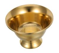 STOBAZA Bol Laiton à Haut Pied pour et Prière Décoration Élégante pour Rituel Yoga Méditation Bol Eau Cérémonial Pratique et Ornement Sacré