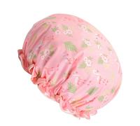 STOBAZA Bonnet de Double Couche Imperméable à Imprimé Flamant Rose Bonnet Bain Léger et Protection Cheveux pour Cuisine et Spa