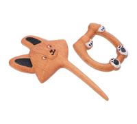 STOBAZA Boucle De Foulard Bois Animal Épingle à Châle Pour Femme Broche Sculptée Main Fermoir Pour Écharpe Bijou Pour Fille