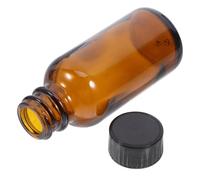 STOBAZA Bouteille Médicale Verre Ambré avec Bouchon à Vis Étanche Flacon pour Échantillons Pharmaceutiques et Gestion Sécurisée des Liquides
