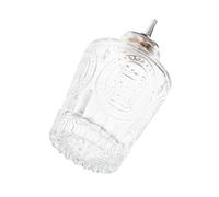 STOBAZA Bouteille Verre Sculpté avec Bouchon Détachable Flacon Portable pour Bar Compacte et Légère pour Cocktails et Usage Professionnel