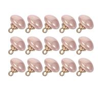 STOBAZA Boutons de Manches Nacrés Demi-Boule 10 MM Couleur Dorée Tige Métallique Robuste Lot de 15 Pièces pour Vestes Accessoires de Couture Loisirs Créatifs et Personnalisation de