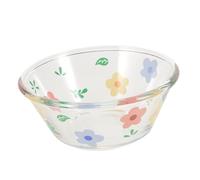 STOBAZA Bowl en verre motif de dessert bols en verre bols en à mélanger saladier de cuisine à dessert rond en saladier motif plaque à pied Un