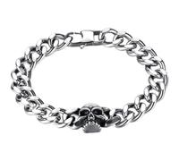 STOBAZA Bracelet Décoration de Poignet pour Halloween en Métal Argenté Tête de Mort Accessoire de Mode Minimaliste Chic pour Fête D'anniversaire ou Club