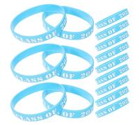 STOBAZA Bracelets en Silicone pour Remise de Diplôme Class Of 2025, Lot de 25 Pièces Bleu, Décoratifs et Réutilisables, Accessoires Fête et Événements Scolaires, Souvenir