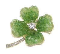 STOBAZA Broche Feuille Verte Dégradée Épingle de Revers Sécurisée pour Femmes Accessoire Vintage pour Tenue Saint Patrick Robe Veste et Cardigan