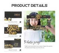 STOBAZA Cadre Photo Portable en Papier pour Photomaton Accessoires de Fête 2024 Décoration de Nouvel an Accessoire Jeu Léger et Prêt à L’Emploi pour Soirées et Célébrations