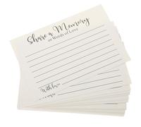 STOBAZA Cartes Mémoire Multi-usages à Partager pour Funérailles, Lot de 50 Cartes Commémoratives en Papier Épais Enveloppes, Format Compact pour Messages Personnels Lors