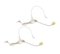 STOBAZA Casque Filaire avec Microphone Omnidirectionnel, Serrage-tête Couleur Peau Taille Unique, 2 Pièces, Micro pour Enseignants, Formateurs et Chanteurs, Compatible Amplificateur Vocal