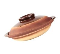 STOBAZA Casserole Terre Cuite Résistant Chaleur pour Cuisson Soupe Ragoût Braisé avec Poignées Ergonomiques Pot de Cuisson Polyvalent pour Cuisine Maison