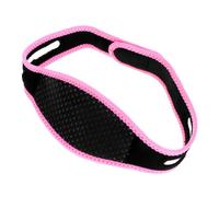 STOBAZA Ceinture de Lifting Visage Élastique pour Femme Sangle Minceur Menton V-strap Anti-double Menton Maintien Raffermissant Peau et Ronflement Noir et Rose