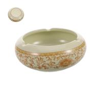 STOBAZA Cendrier Céramique Créatif Décoratif pour Intérieur et Extérieur Design Artistique Rond Accessoire Multifonction pour Maison Bureau et Jardin