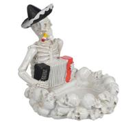 STOBAZA Cendrier en Résine Forme Crâne Design Unique, Coupe-Vent et Facile à Nettoyer, pour Décoration Halloween et Bureau
