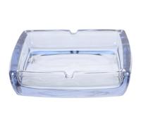 STOBAZA Cendrier et Bords Lisses Sécurisés Carré Grosse Capacité en Verre Bleu Moderne et Décoration de Table pour Fumeurs en Intérieur Lors de Festivals