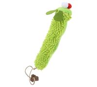STOBAZA Chat en Peluche Chenille, Peluche, Vert Clair, Portable, Léger, Bruit de Papier Froissé, pour Chatons, Jeu en Intérieur et Extérieur