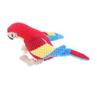 STOBAZA Chien Peluche Perroquet Interactif Qui Couine Son, Stimulateur D'instinct de Chasse, Matière Peluche Douce, Adapté Intérieur et Extérieur pour Petits et Moyens Chiens