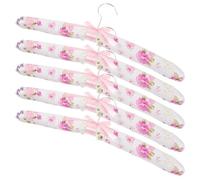 STOBAZA Cintre Rembourré pour Pulls 5 Pièces Cintres Recouverts De Satin De Fleurs sans Bosse D'épaule pour Suspendre des Costumes des Robes des Pulls