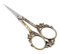 STOBAZA Ciseaux à Sourcils en Acier Inoxydable Or Design Ergonomique, Petits Ciseaux de Beauté Portables pour Retirer les Poils Fins, Accessoire pour Poils de Nez Pratique