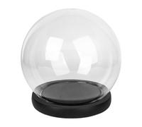 STOBAZA Cloche Verre Transparente avec Base Globe Petit pour Affichage sous Cloche Vitrine pour Fleurs Éternelles Jarre Décorative pour Objets de Collection