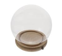 STOBAZA Cloche Verre Transparente avec Socle Lumineux Naturel Décoratif pour Fleurs Artificielles Cadeau et Décoration Dintérieur