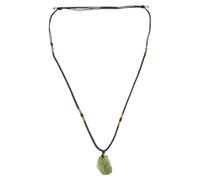 STOBAZA Collier Pendentif Météorite Irrégulière Élégante en Vert