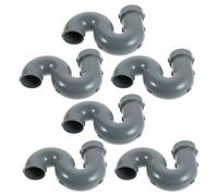 STOBAZA Coque de Protection en Plastique pour Siphon en S D'évier Cuisine, Lot de 6 Pièces, Résistante la Corrosion Joint D'étanchéité, pour Entretien et Maintenance en Restaurant