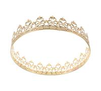 STOBAZA Couronne Royale du Roi en Fer Doré Ajourée, Accessoire Coiffure Vintage Homme, Couvre-chef Léger pour Cosplay, Carnaval et Fêtes, Style Européen Minimaliste, Taille Unique