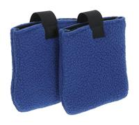 STOBAZA Coussin Antidérapant pour Repose-pieds de Fauteuil Roulant en Fibre de Polyester Bleu, Ajustement Flexible, Protection pour Orteils, Usage Quotidien Rééducation, Lot de 2